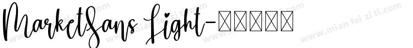 MarketSans Light字体转换